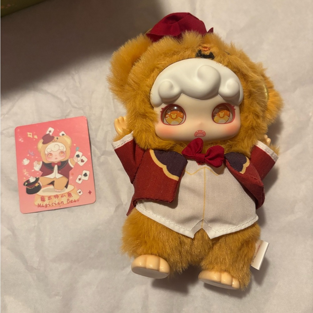 DOMI Blind Box Confirmed Plush Keychain Magician Bear With Card